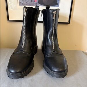 Cloudwalkers SAMBA  Black Front-Zip Ankle Boots 11 Widefit